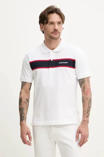 Bavlněné polo tričko Guess Jeans