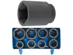 BGS Technic BGS 5500 Rázové nástrčné hlavice 1" 27 ÷ 50 mm prodloužené - Pro Torque. Sada