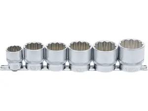 BGS Technic BGS 70102 Nástrčné hlavice 1/2" 12hran 24 ÷ 38 mm BGS1070102 Sada 6 dílů na ko