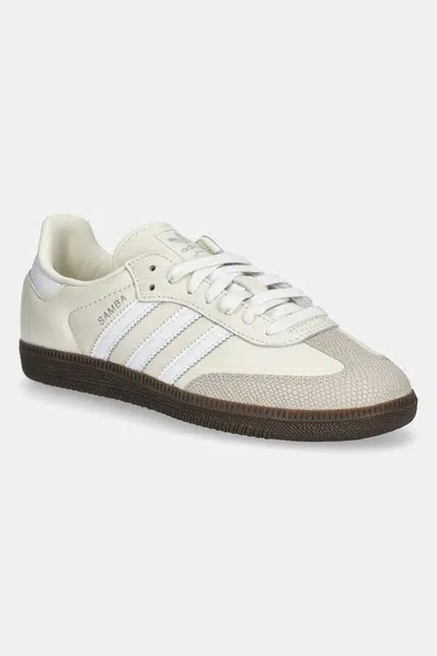 Tenisky adidas Originals Samba OG W béžová barva, JR8166