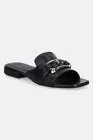 Kožené pantofle Furla Nuvola Mule dámské, černá barva, YJ36FNU X30000 O6000