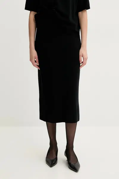 Sukně Weekend Max Mara černá barva, midi, 2515301011600