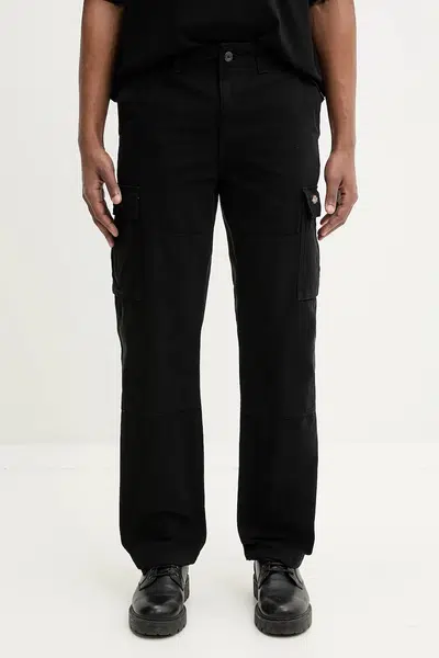 Bavlněné kalhoty Dickies pánské, černá barva, ve střihu cargo, DK0A4YF2BLK1