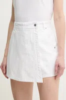 Džínová kalhotová sukně Pepe Jeans REGULAR SKORT HW bílá barva, high waist, PL801187TC0