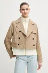 Krátký trenčkot MACKAGE béžová barva, ALINE.CO