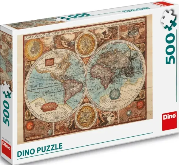 Mapa světa z roku 1626 - 500 puzzle