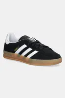 Dětské semišové tenisky adidas Originals GAZELLE INDOOR černá barva, JQ8701