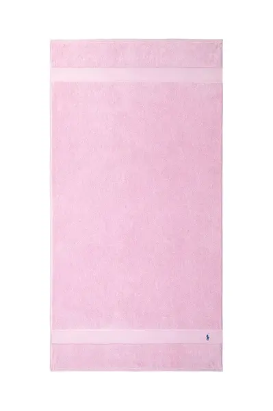 Bavlněný ručník Ralph Lauren Polo Player Carmel Pink 90 x 160 cm růžová barva