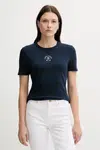 Tričko Tommy Hilfiger dámské, tmavomodrá barva, WW0WW45809
