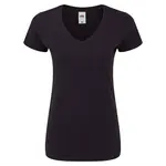Dámské černé tričko Iconic V-neck Fruit of the Loom