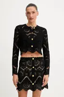 Bavlněný kardigan Twinset dámský, černá barva, 251TS3090