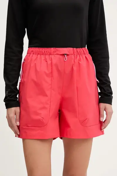 Outdoorové šortky Peak Performance dámské, červená barva, high waist, G80109
