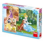 Puzzle 3x55 Princezny Volné odpoledne