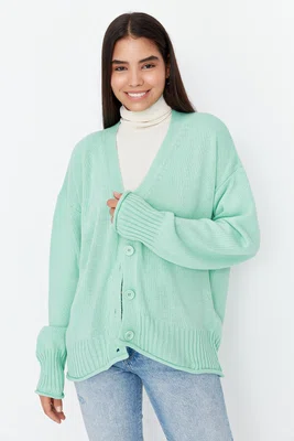 Trendyol Cardigan - Blue - Regular fit