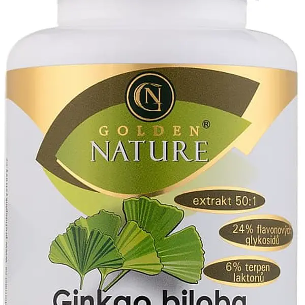 GOLDEN NATURE Ginkgo Biloba extrakt 50:1 60 mg 100 kapslí
