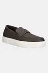 Kožené mokasíny Calvin Klein MOCCASIN LTH UNLINED pánské, hnědá barva, HM0HM01813