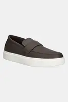 Kožené mokasíny Calvin Klein MOCCASIN LTH UNLINED pánské, hnědá barva, HM0HM01813