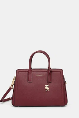 Kožená kabelka MICHAEL Michael Kors LAILA vínová barva, 30R5G9IS6L