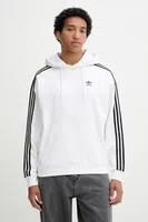 Mikina adidas Originals Baggy Hoodie pánská, bílá barva, s kapucí, s aplikací, JY1414