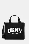 Bavlněná kabelka Dkny černá barva, R41AOR57