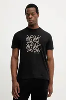 Bavlněné tričko Joop! pánské, černá barva, s potiskem, 30047002