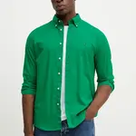 Bavlněná košile Tommy Hilfiger pánská, růžová barva, regular, s límečkem button-down, MW0MW37550