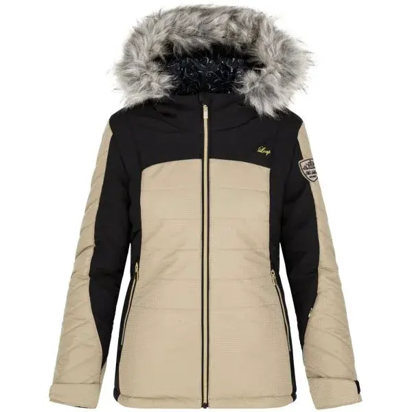 LOAP OKIDASA Dámska lyžiarska bunda, béžová, veľkosť