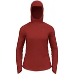 Odlo W ASCENT PW 220 MID LAYER HOODY Dámska mikina, červená, veľkosť