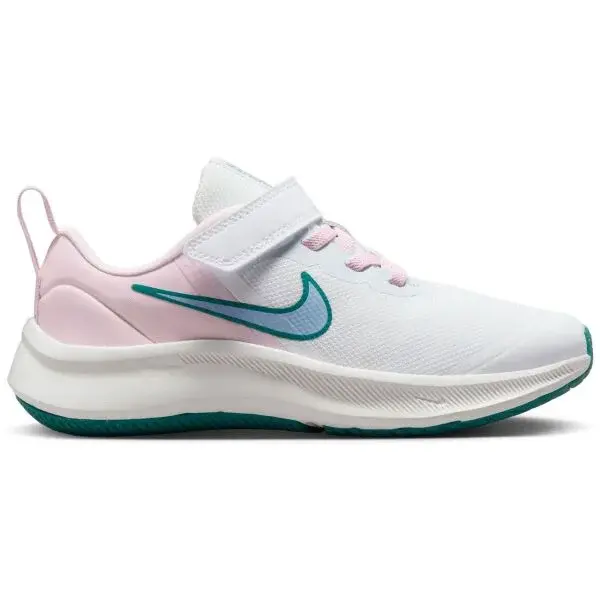 Nike STAR RUNNER 3 PSV Dievčenská voľnočasová obuv, biela, veľkosť 28