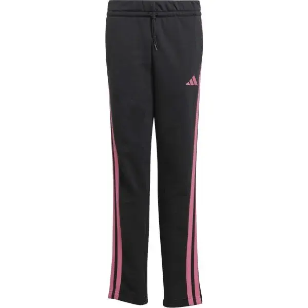 adidas ESSENTIALS 3-STRIPES FLEECE PANTS Juniorské tepláky, čierna, veľkosť