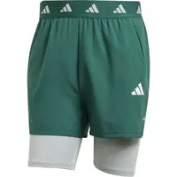 adidas GYM+ 2IN1 SHORT Pánske športové kraťasy, zelená, veľkosť