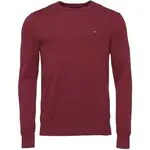 Tommy Hilfiger ESSENTIAL COTTON CREW NECK Pánsky sveter, vínová, veľkosť