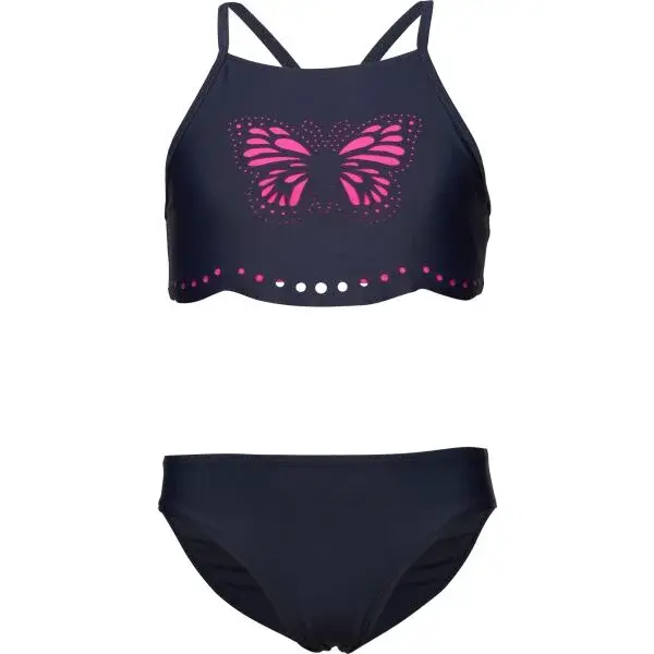 Lotto ELMI Dievčenské dvojdielne plavky, tmavo modrá, veľkosť 140-146
