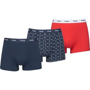 Fila BOXER ELASTIC WITH LOGO BOX OF 3 PIECES Pánske boxerky, tmavo modrá, veľkosť