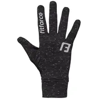 Fitforce FEATHER JR Juniorské rukavice na behanie, tmavo sivá, veľkosť 9-10Y