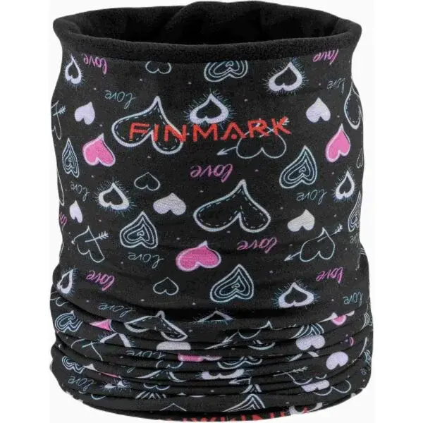 Finmark MULTIFUNCTIONAL SCARF WITH FLEECE Detská multifunkčná šatka, čierna, veľkosť UNI