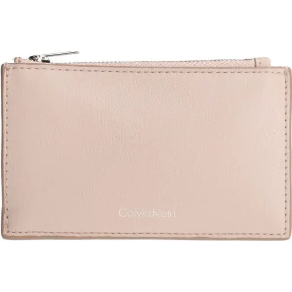 Calvin Klein FOIL LOGO TOP ZIP CARDCASE Dámska peňaženka, lososová, veľkosť