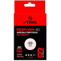Stiga PERFORM 6-PACK Loptičky na stolný tenis, biela, veľkosť
