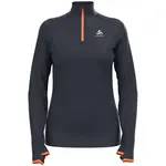 Odlo W MID LAYER 1/2 ZIP AXALP CERAMIWARM Dámska funkčná stredná vrstva, čierna, veľkosť