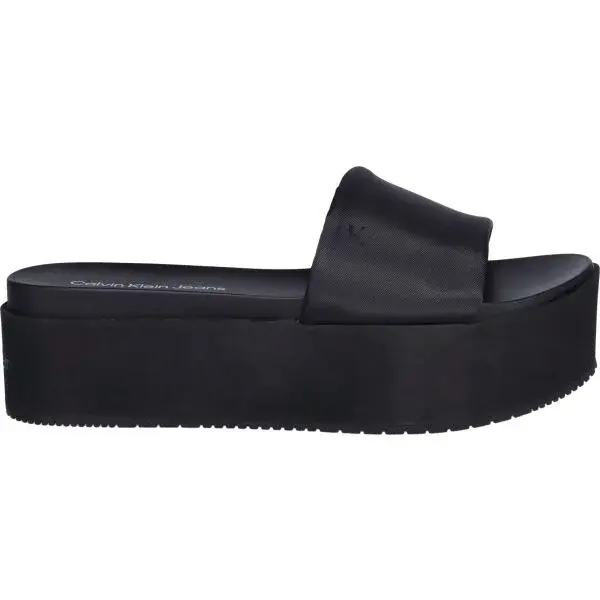 Calvin Klein FLATFORM SANDAL SLIDE INNYLON Dámske šľapky, čierna, veľkosť