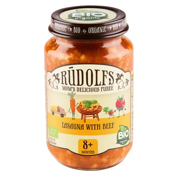 RUDOLFS Bio lasagne s hovězím masem 8m+ 190 g