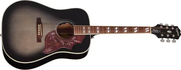 Epiphone Hummingbird Studio Translucent Ebony Burst