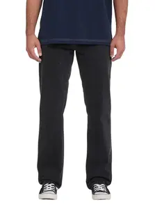 Volcom pánské kalhoty Kinkade Denim Washed Slate | Černá | Velikost One Size