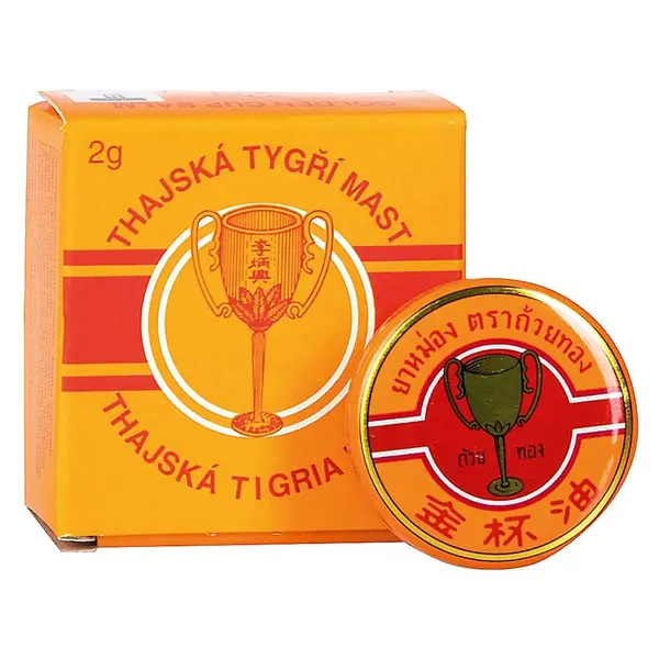 Thajská tygří mast Golden Cup balm 2 g