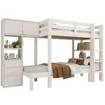 Modenvie PALANDA 90/200 cm z masivního dřeva a MDF bílá, s úložným prostorem a LED světlem