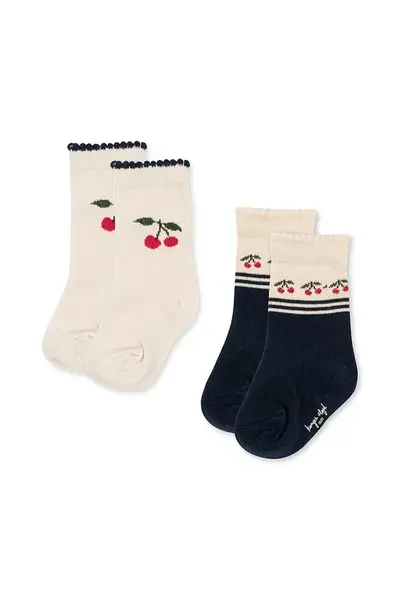 Konges Sløjd  Ponožky pre bábätká  2 PACK JAQUARD SOCKS 2-pak