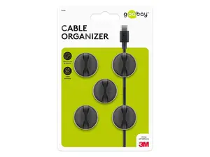 Organizér na kabely GOOBAY 95040 5ks Black