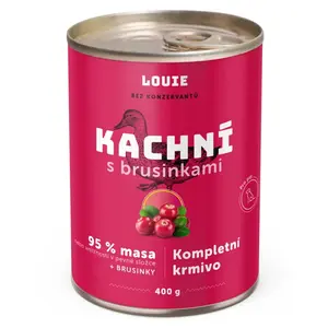 LOUIE Kachní s brusinkami konzerva pro psy 400 g