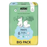MUUMI BABY Walkers 6 Junior 12-20 kg kalhotkové eko pleny 52 ks, poškozený obal