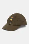 Bavlněná baseballová čepice Polo Ralph Lauren zelená barva, s aplikací, 710966835